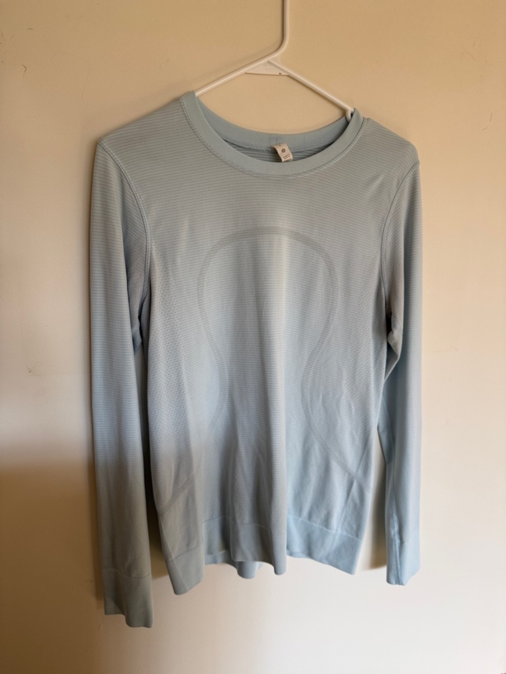 lululemon athletica Pale Blue Long-Sleeve Ribbed Top